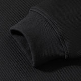 Velira Sweatshirts Laisvas Fit Waffle V formos Kaklo Megztinis