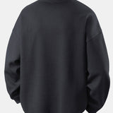Velira Sweatshirts Laisvas Fit Waffle V formos Kaklo Megztinis