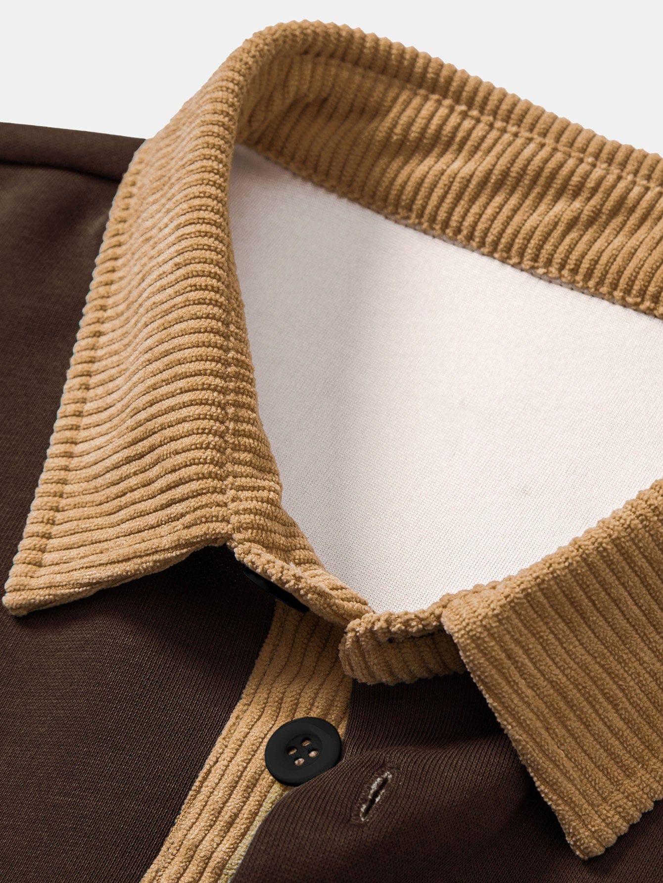 Velira Sweatshirts Laisvas Pritaikymas Kontrastinis Kordūrinis Polo Apykaklės Megztinis