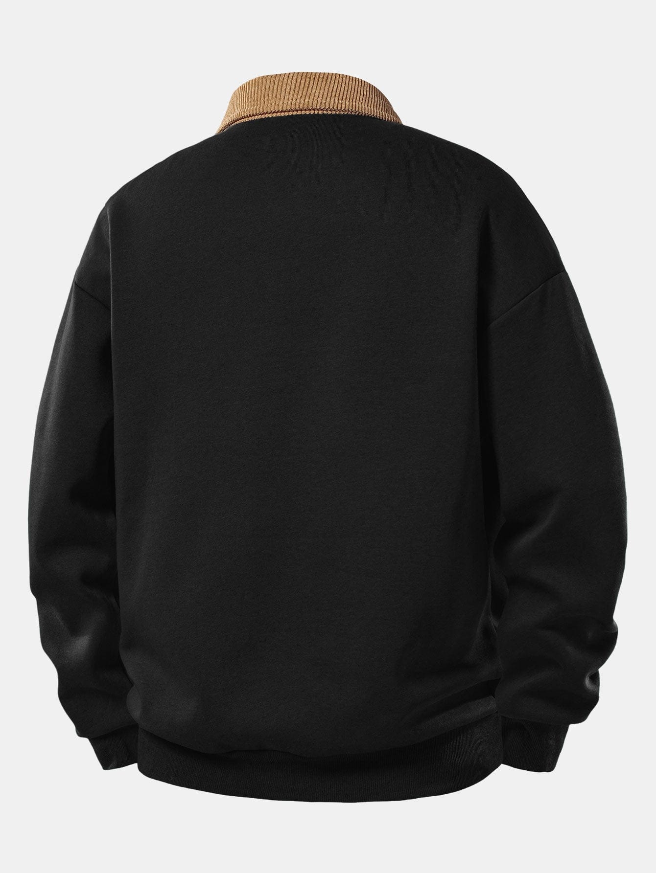 Velira Sweatshirts Laisvas Pritaikymas Kontrastinis Kordūrinis Polo Apykaklės Megztinis