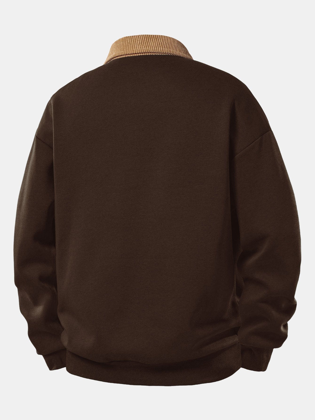 Velira Sweatshirts Laisvas Pritaikymas Kontrastinis Kordūrinis Polo Apykaklės Megztinis
