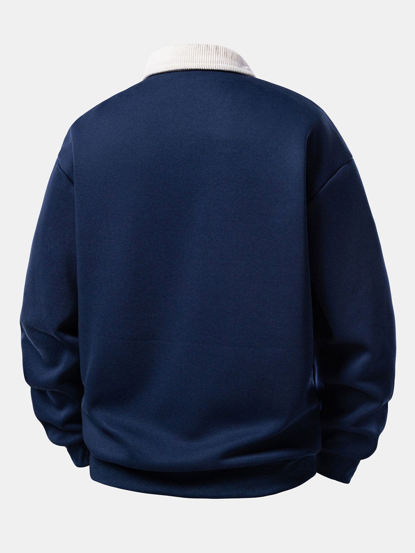 Velira Sweatshirts Laisvas Pritaikymas Kontrastinis Kordūrinis Polo Apykaklės Megztinis