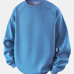 Velira Sweatshirts mėlyna / S Atsipalaidavęs Waffle Crew Neck Megztinis