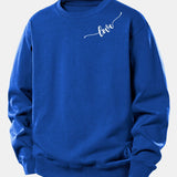 Velira Sweatshirts Mėlyna / XS Meilės Spauda Laisvo Kirpimo Moteriškas Megztinis