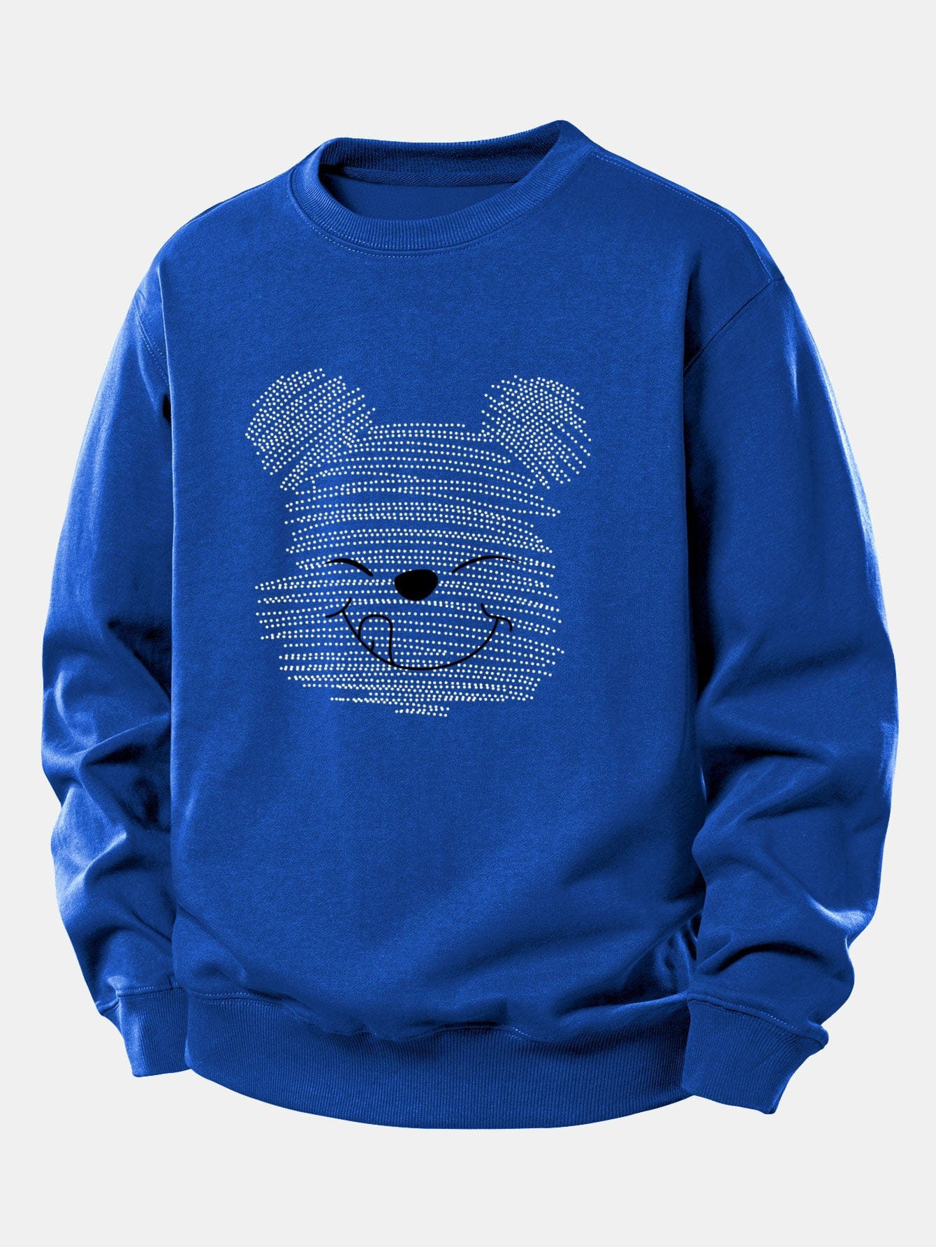 Velira Sweatshirts Mėlyna / XS Taškuotas meškiukas spauda laisvas megztinis