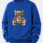 Velira Sweatshirts Mėlyna / XS Tikrinto Lokio Spaudas Laisvas Palaidinukas