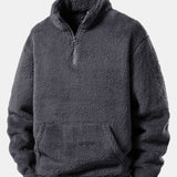 Velira Sweatshirts Pilka / S Ketvirčio užtrauktuku Teddy megztinis