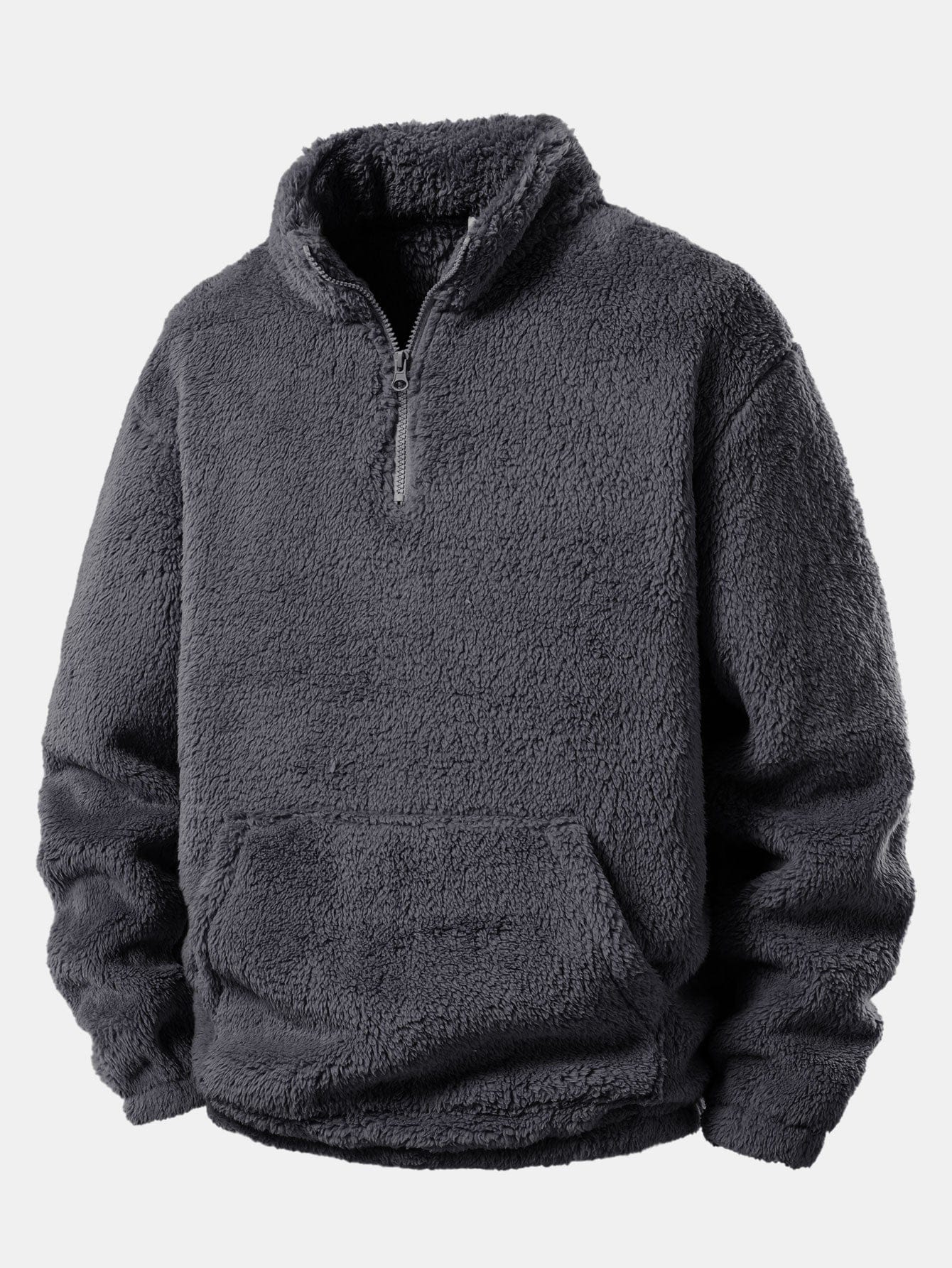 Velira Sweatshirts Pilka / S Ketvirčio užtrauktuku Teddy megztinis