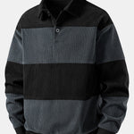 Velira Sweatshirts Pilka / S Kontrastinė džinsinė polo megztinė