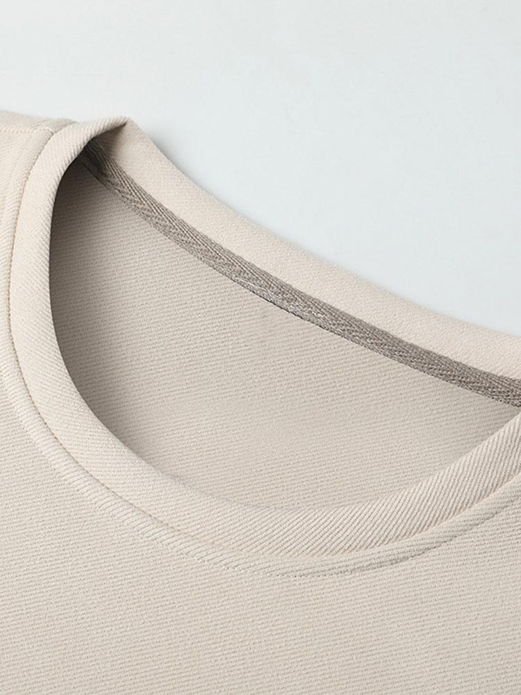 Velira Sweatshirts Raštinė Suede Crew Neck Džemperis