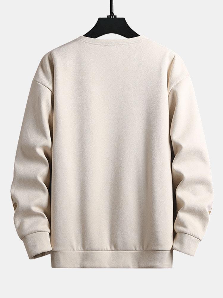 Velira Sweatshirts Raštinė Suede Crew Neck Džemperis