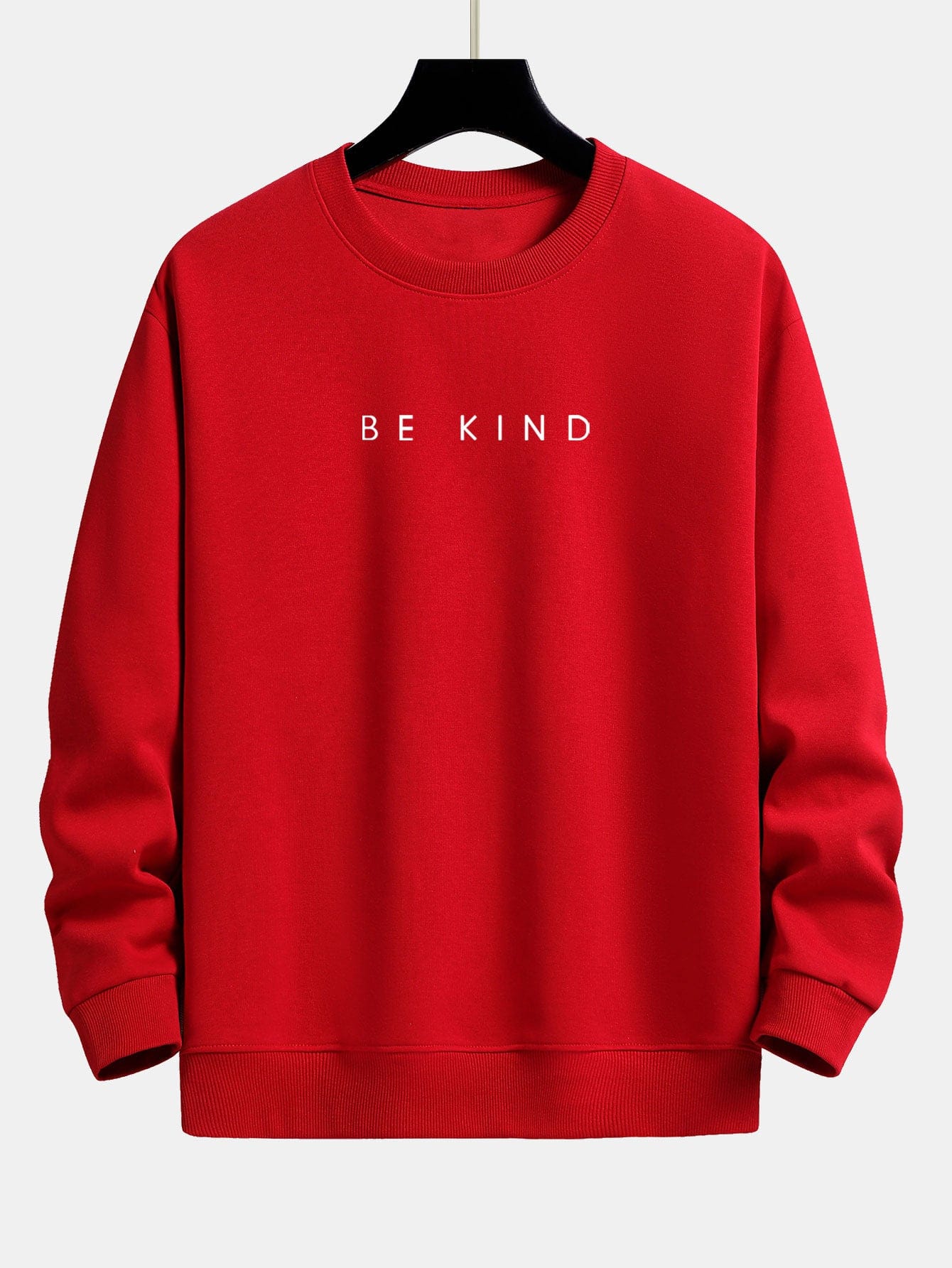 Velira Sweatshirts raudona / XS Būk geras spausdinimo laisvalaikio megztinis