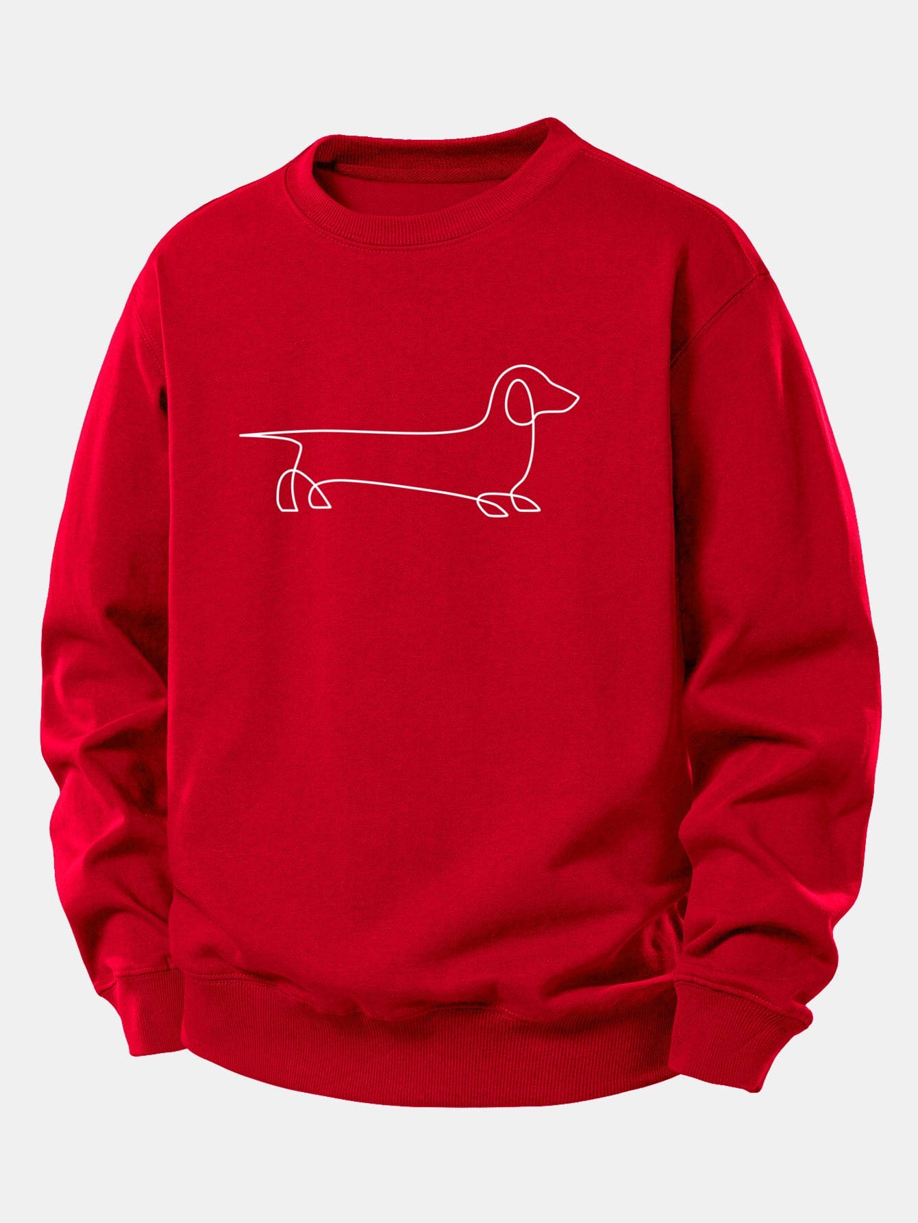 Velira Sweatshirts Raudona / XS Linijos taksų spaudas laisvas džemperis