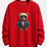Velira Sweatshirts raudona / XS Lokys Odinėje Striukėje Spauda Laisvas Švarkas