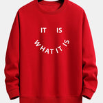 Velira Sweatshirts raudona / XS Tai, kas yra, atspausdintas laisvas megztinis