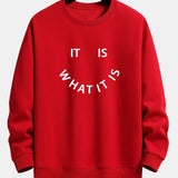 Velira Sweatshirts raudona / XS Tai, kas yra, atspausdintas laisvas megztinis