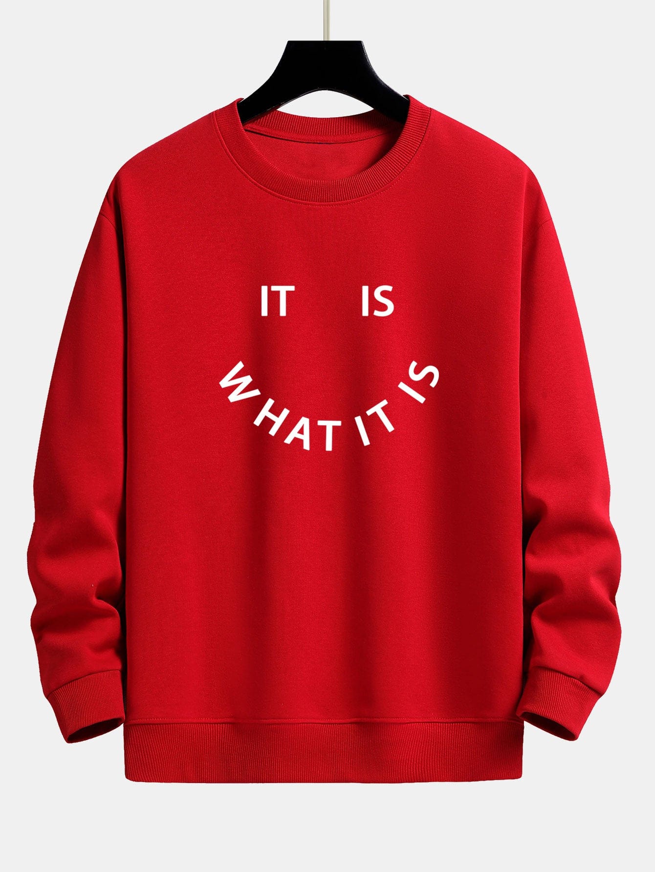 Velira Sweatshirts raudona / XS Tai, kas yra, atspausdintas laisvas megztinis