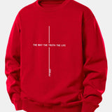 Velira Sweatshirts Raudona / XS Tikėjimo spauda laisvo kirpimo džemperis