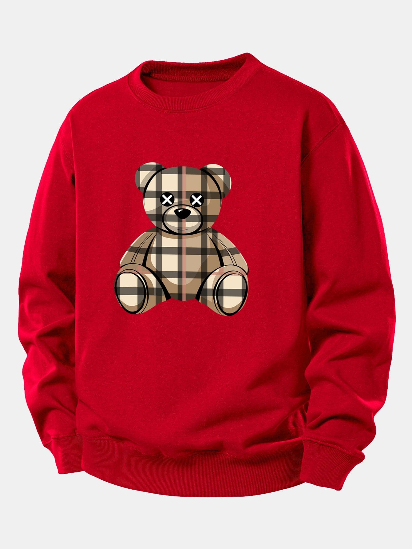 Velira Sweatshirts Raudona / XS Tikrinto Lokio Spaudas Laisvas Palaidinukas