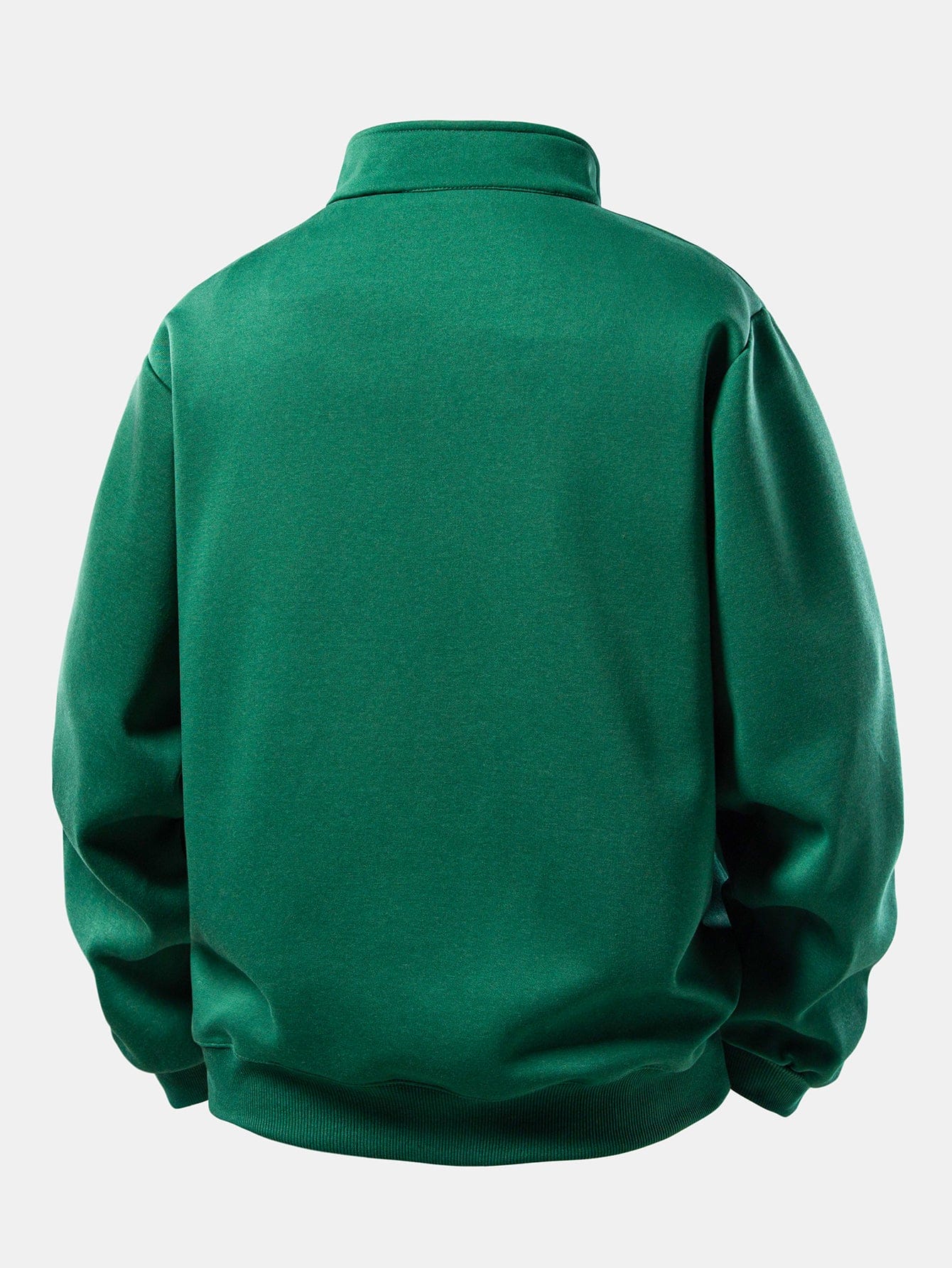 Velira Sweatshirts Relaksuotas amerikietiškos vėliavos spausdinimo ketvirčio užtrauktuko džemperis
