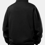 Velira Sweatshirts Relaksuotas amerikietiškos vėliavos spausdinimo ketvirčio užtrauktuko džemperis