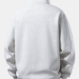 Velira Sweatshirts Relaksuotas amerikietiškos vėliavos spausdinimo ketvirčio užtrauktuko džemperis