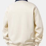 Velira Sweatshirts Relaksuotas Fit Kontrasto Polo Džemperis