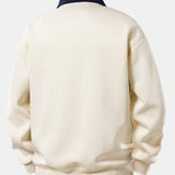 Velira Sweatshirts Relaksuotas Fit Kontrasto Polo Džemperis