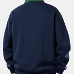 Velira Sweatshirts Relaksuotas Fit Kontrasto Polo Džemperis