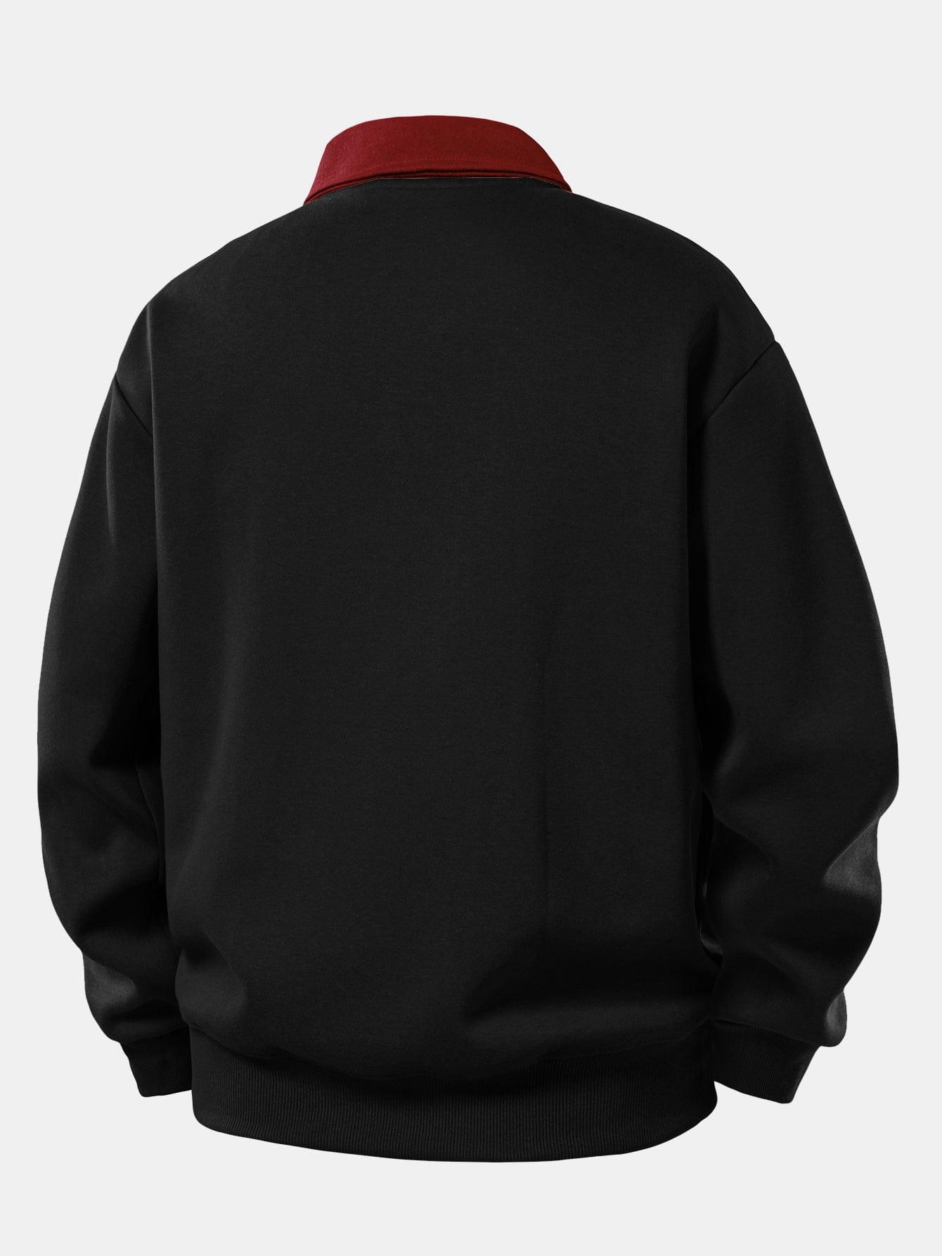 Velira Sweatshirts Relaksuotas Fit Kontrasto Polo Džemperis
