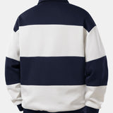 Velira Sweatshirts Relaksuotas Los Andželo spaudos spalvų blokas polo džemperis