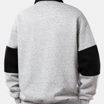Velira Sweatshirts Relaksuotas Los Andželo spausdinimo spalvų blokas polo apykaklės džemperis