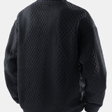 Velira Sweatshirts Relax Fit Geometrinis Žakardo Crew Neck Megztinis