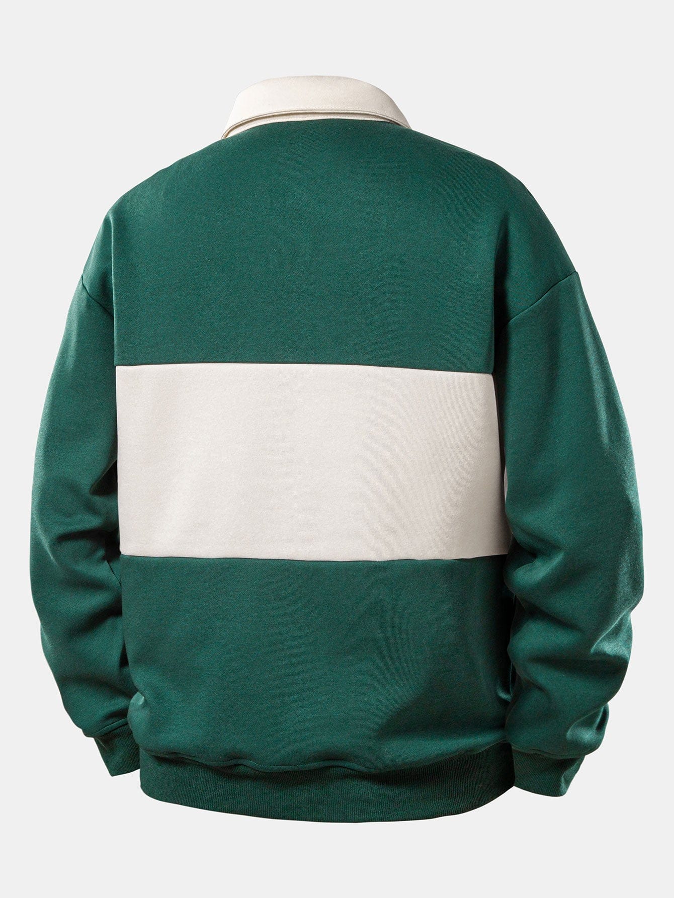 Velira Sweatshirts Relax Fit Kontrasto Užtrauktuko Polo Megztinis