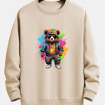 Velira Sweatshirts ruda / XS Spalvingo Lokio Spauda Atsipalaidavęs Palaidinukas