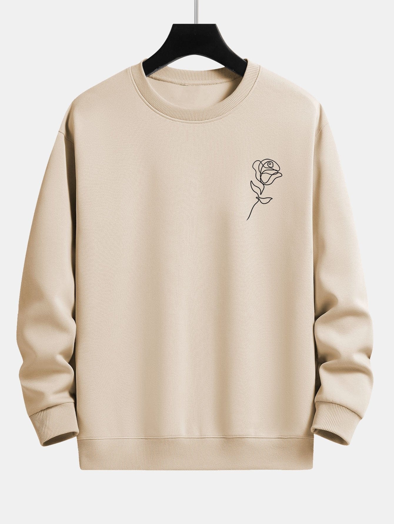 Velira Sweatshirts rusva / S Rožių Rašto Atsipalaidavęs Palaidinukas