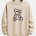 Velira Sweatshirts rusva / XS Lino lokio atspaudo laisvas fit džemperis