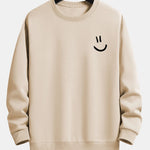 Velira Sweatshirts rusva / XS Šypsenos Veido Spauda Laisvas Fit Palaidinukė