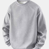 Velira Sweatshirts sidabrinė / S Atsipalaidavęs Waffle Crew Neck Megztinis