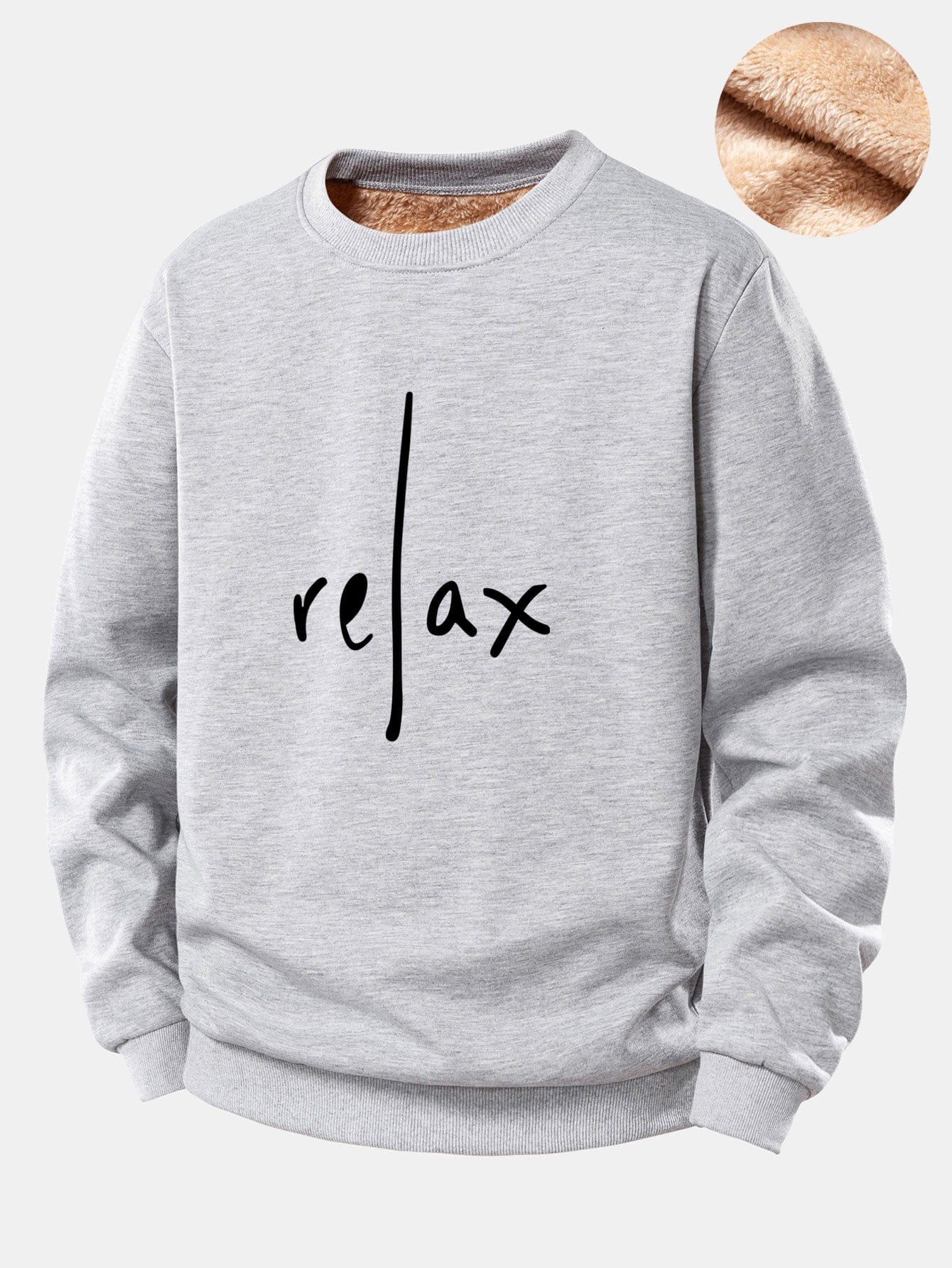 Velira Sweatshirts Sidabrinė / S Atsipalaidavimas Spausdintas Teddy Fleece Pamušalas Švarkas