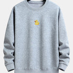 Velira Sweatshirts sidabrinė / S Maža Geltona Anties Spauda Laisva Fit Kapišonas