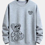 Velira Sweatshirts sidabrinė / S Meškos Pėdsakų Laisvalaikio Fit Džemperis