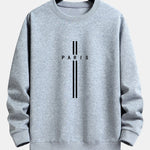 Velira Sweatshirts sidabrinė / S Paryžiaus Dryžuotas Laisvas Pritaikymas Sportinis Megztinis