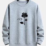Velira Sweatshirts sidabrinė / S Rožinė spauda laisvo kirpimo džemperis