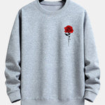Velira Sweatshirts sidabrinė / S Rožių Rašto Laisvas Fit Megztinis