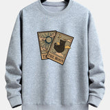 Velira Sweatshirts sidabrinė / S Saulės Mėnulio Katės Spaudas Laisvas Fit Megztinis