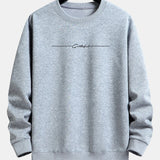 Velira Sweatshirts sidabrinė / S Sloganas Spausdinti Laisvas Fit Megztinis