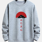 Velira Sweatshirts sidabrinė / XS Fuji kalno spauda laisvo kirpimo džemperis