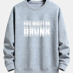 Velira Sweatshirts sidabrinė / XS Galbūt esate apsvaigęs spausdinimo laisvo kirpimo džemperis