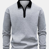 Velira Sweatshirts sidabrinė / XS Kontrasto Užtrauktuko Polo Apykaklės Švarkelis